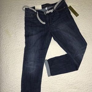 Slim fit LC crop pants with braided belt